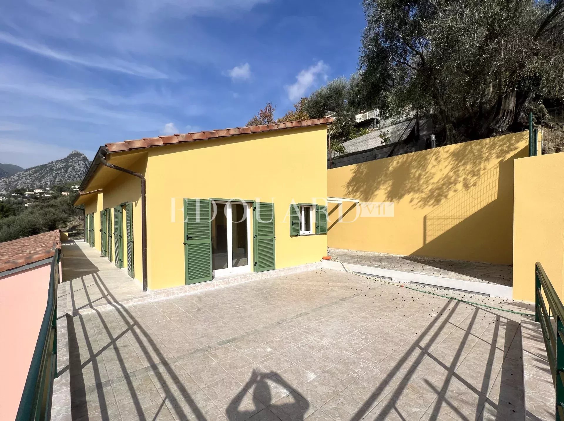Maisons jumelées en cours de rénovation avec vaste terrain, spacieuses terrasses et belle vue panoramique. Exclusivité